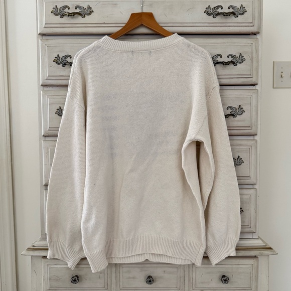 Cream American Flag Oversized Sweater - Picture 3 of 4